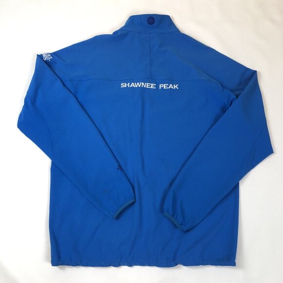 Shawnee Peak Ski Resort Mens Marmot Tempp M3 Softshell Blue Jacket Size XL - Picture 10 of 14